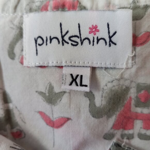 Pinkshink cotton elephant print Indian/Pakistani kurta with pants size XL - Picture 4 of 9